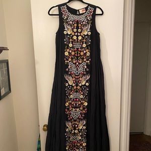 Anthropologie Embroidered Tiered maxi dress, NWT